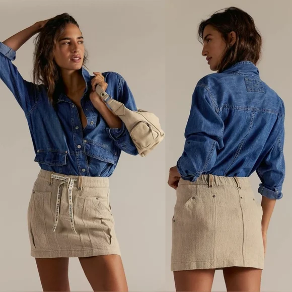NWT Free People We The Free River Canyon Mini Skirt - Picture 1 of 6